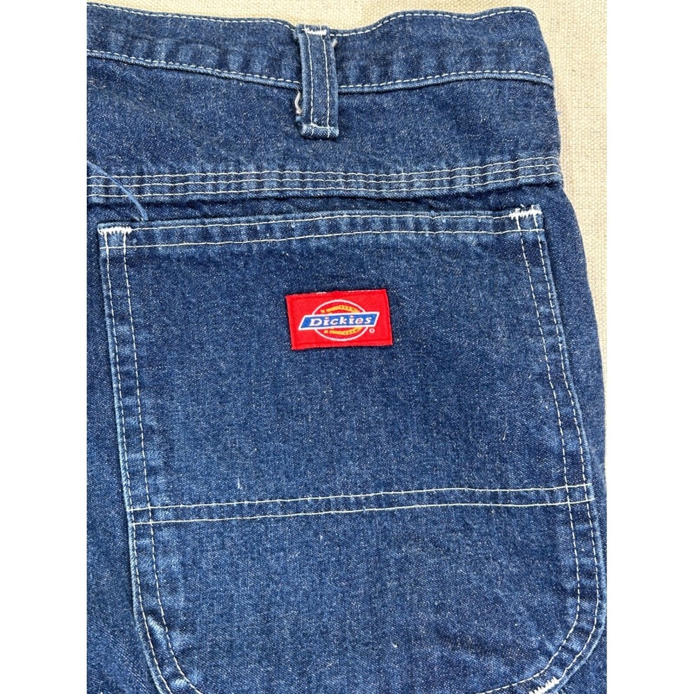 Vintage Dickies Mens Carpenter Jeans 30 Dark Wash Blue Denim Utility Work Pant - Picture 9 of 10